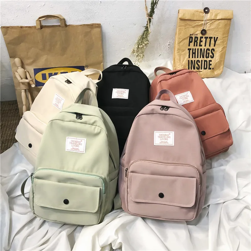 Водонепроницаемый нейлоновый женский рюкзак большие вместительные школьные