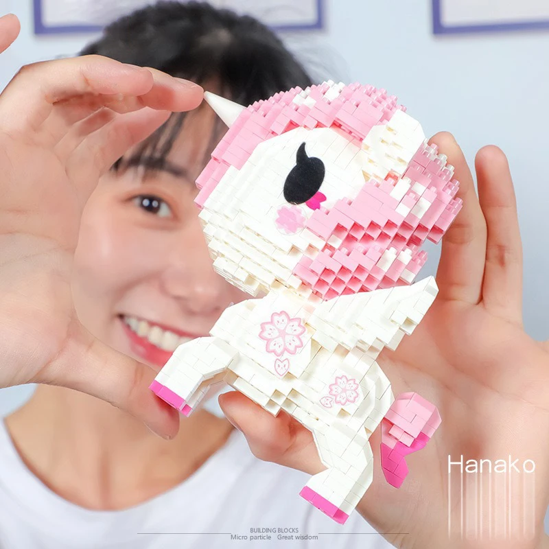 

Diamond Diy Unicorn Animal Building Blocks Friends Creator Cute Animal Model Mini Bricks Toys for Children Christmas Gift