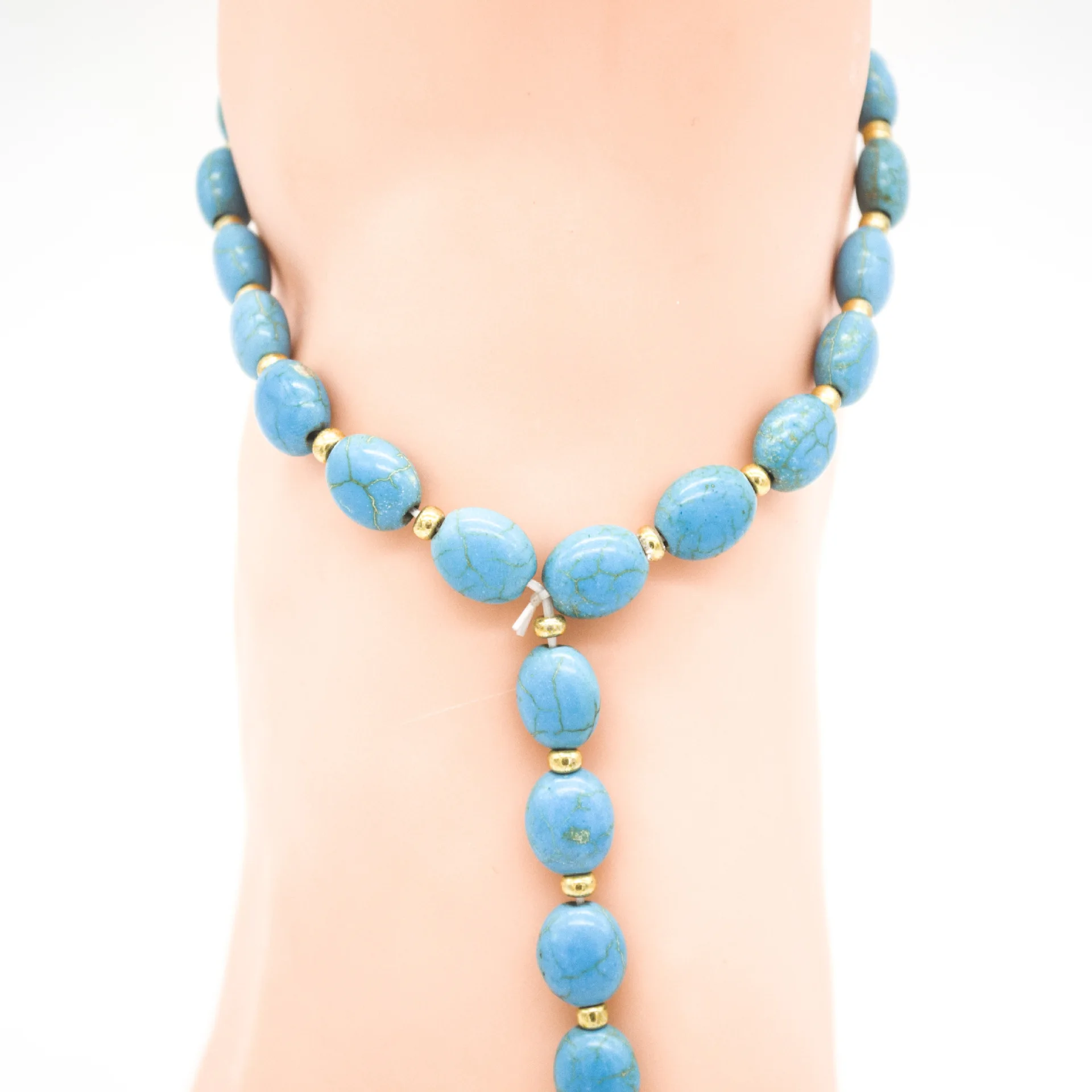 Ножной браслет с зеленым опалом и бусинами Женский эластичные ювелирные изделия