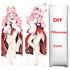 Наволочка дакимакура японская аниме игра, каваи, обнимающая тело, Genshin Impact, косплей, Almohada, сексуальная подушка для девочек, Waifu 150x50