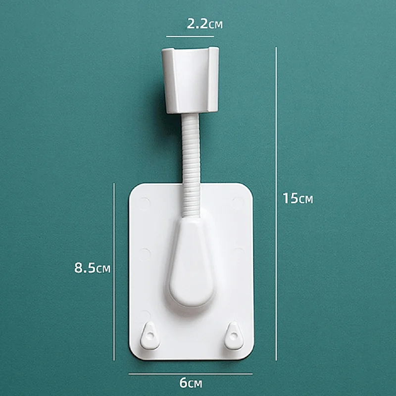 

1Pcs Adjustable ABS Shower Head Holder Self-Adhesive Showerhead Bracket Wall Mount With 2 Hooks Stand Bathroom Accessories Tools