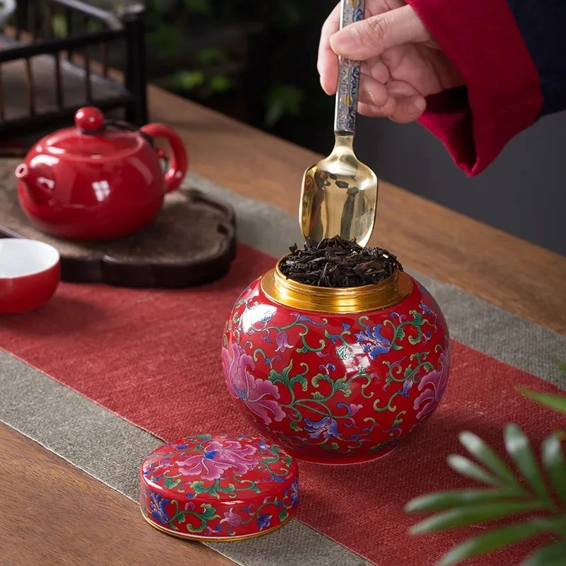 Modern Enamel Colored Ceramic Tea Pot Sealed Cans Household Moisture-proof Storage Tank Decorative Ornaments Food Candy | Дом и сад