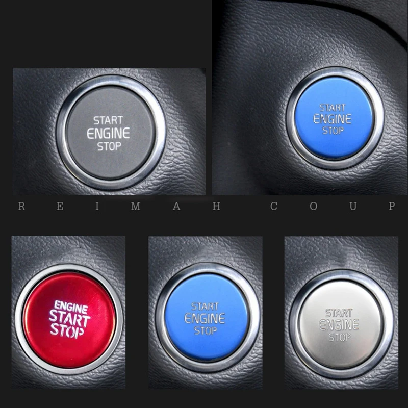 

Car Engine Start-Stop Button Sticker One-Key Start Button Trim Sticker for Hyundai Tucson Elantra 2021 2022