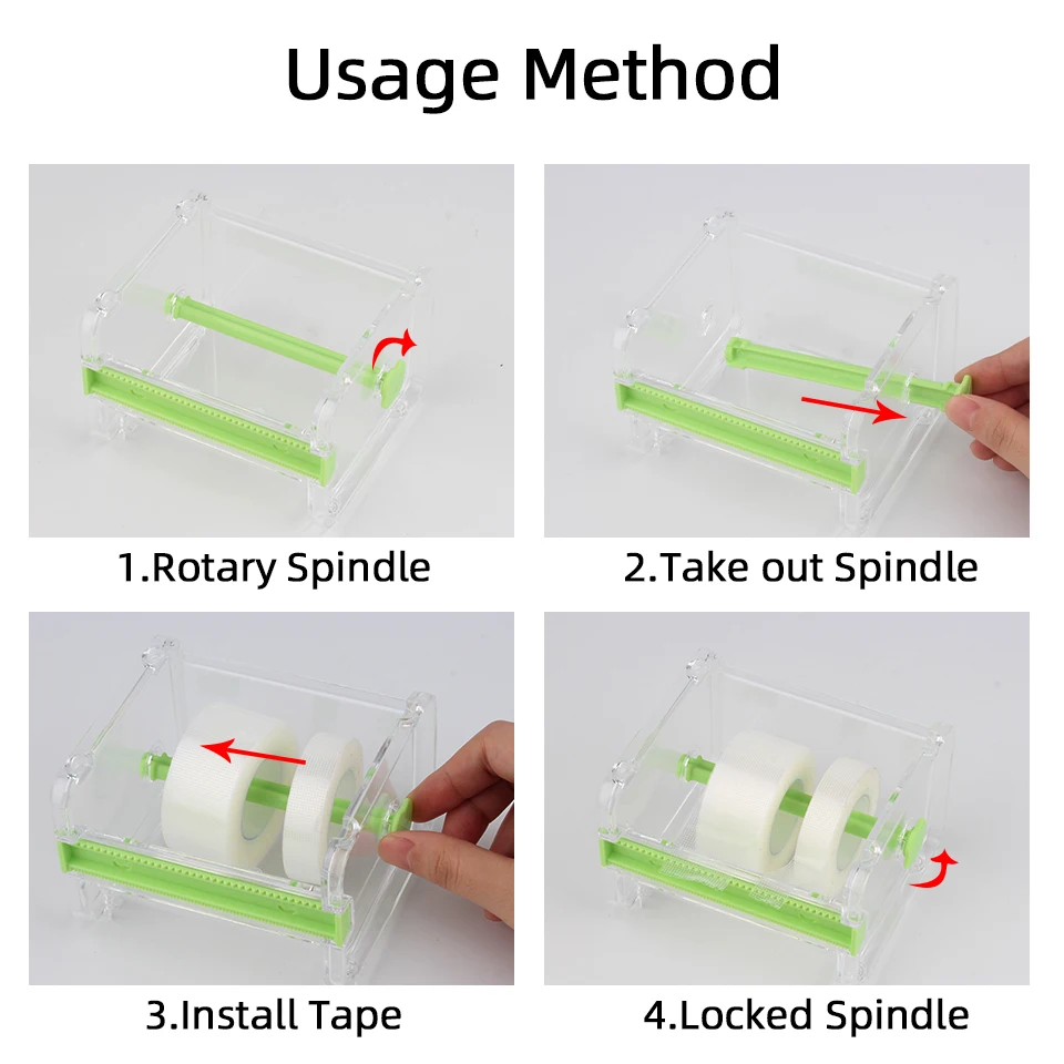 THINKSHOW Портативный прозрачный акриловый резатель ленты, легко отрезать микропорную бумагу, медицинский инструмент для разделения наращивания ресниц.