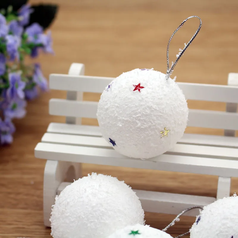 B-6 шт пенополистирол пенопластовый шар Белый Рождественский DIY снежные шары