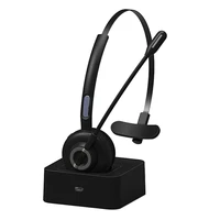 wireless headset video conference telephone operator noise cancelling mono business with charging base office aviation