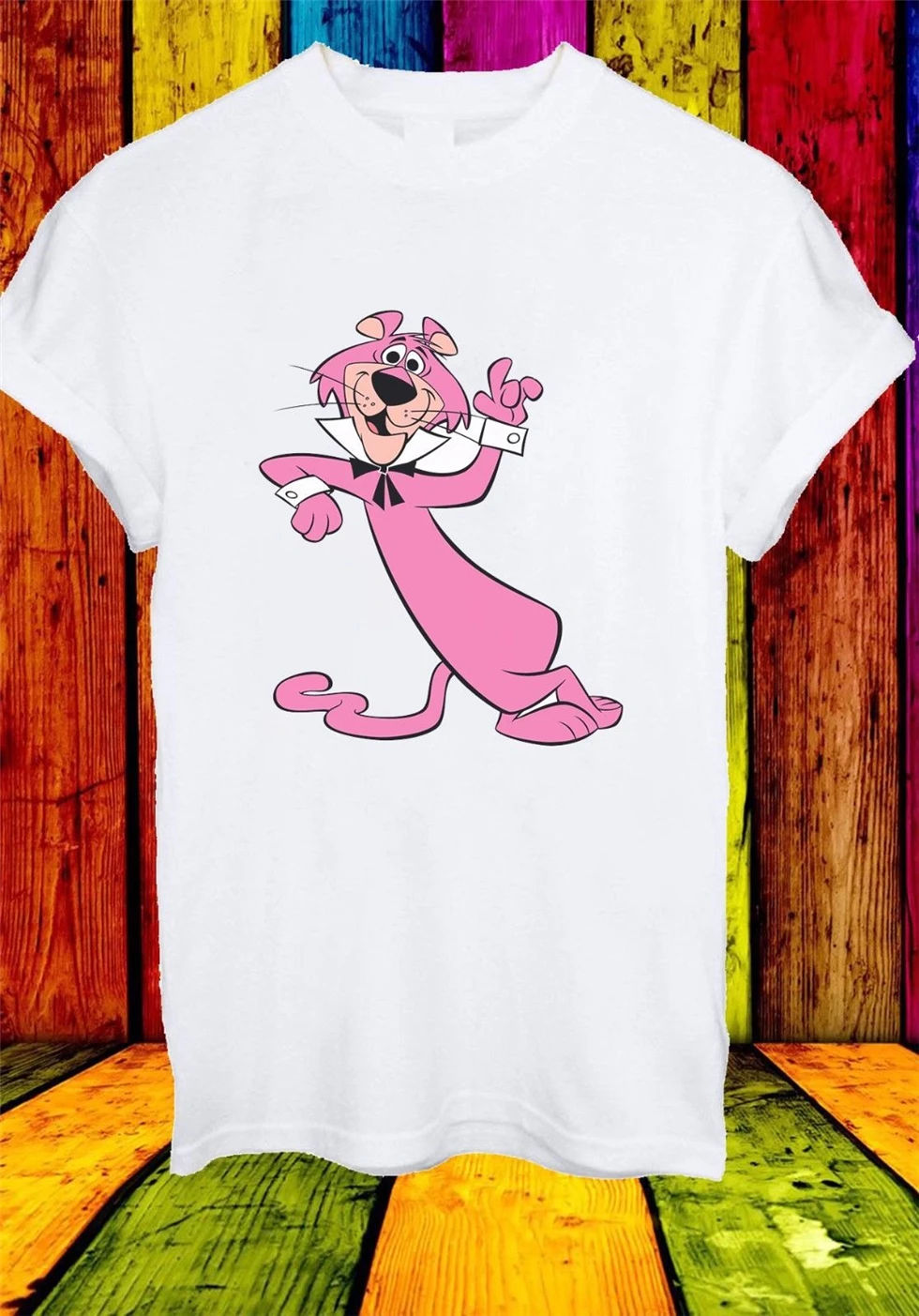 Snagglepuss Pink Anthropomorphic Mountain Lion Men Women Unisex T-Shirt 713 Plus Size Clothing Tee Shirt |