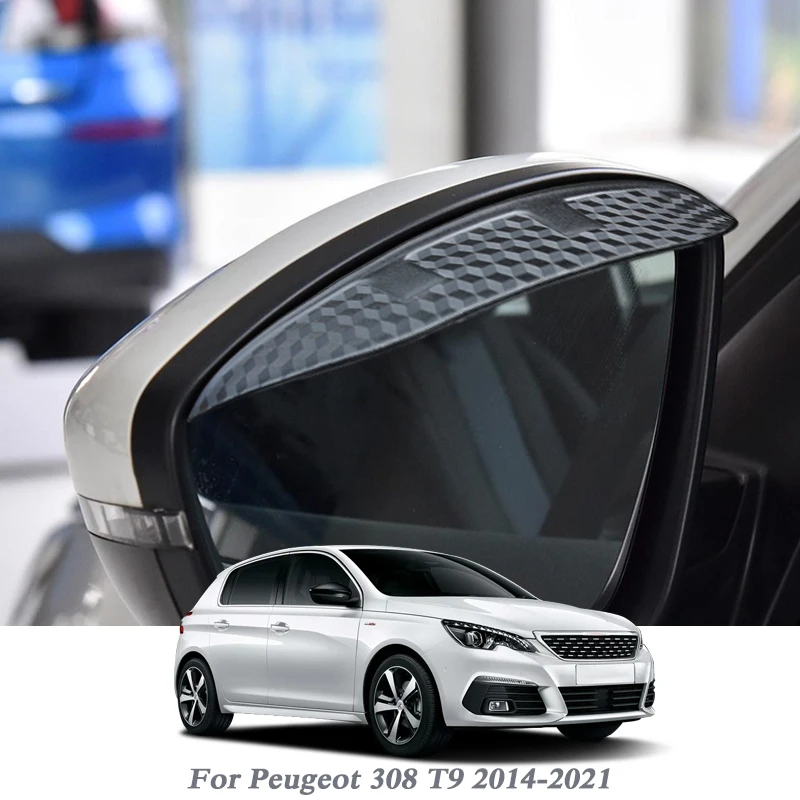 

2 шт. Автомобильное зеркало заднего вида защита от дождя и бровей защита от снега солнцезащитный козырек защита для Peugeot 308 T9 2014-2021 Авто Накле...