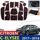 Противоскользящий резиновый коврик для чашки, дверной паз, коврик для Citroen C-Elysee 2017 2018 C Elysee CElysee, аксессуары для лица, коврик для телефона
