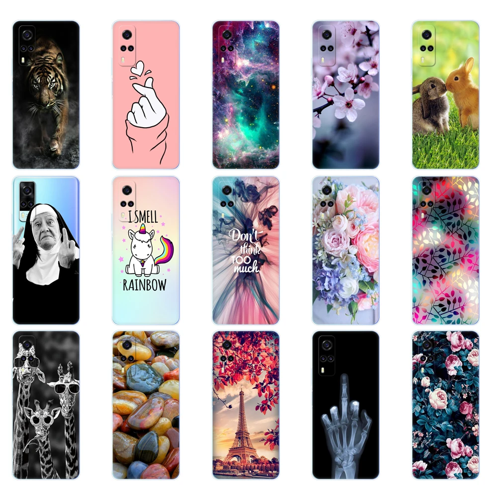 Чехол для vivo Y31, задняя крышка для телефона VIVO Y31 Vivo Y31 2021, чехол 6,58 дюйма, мягкий силиконовый защитный бампер из ТПУ, Прямая поставка