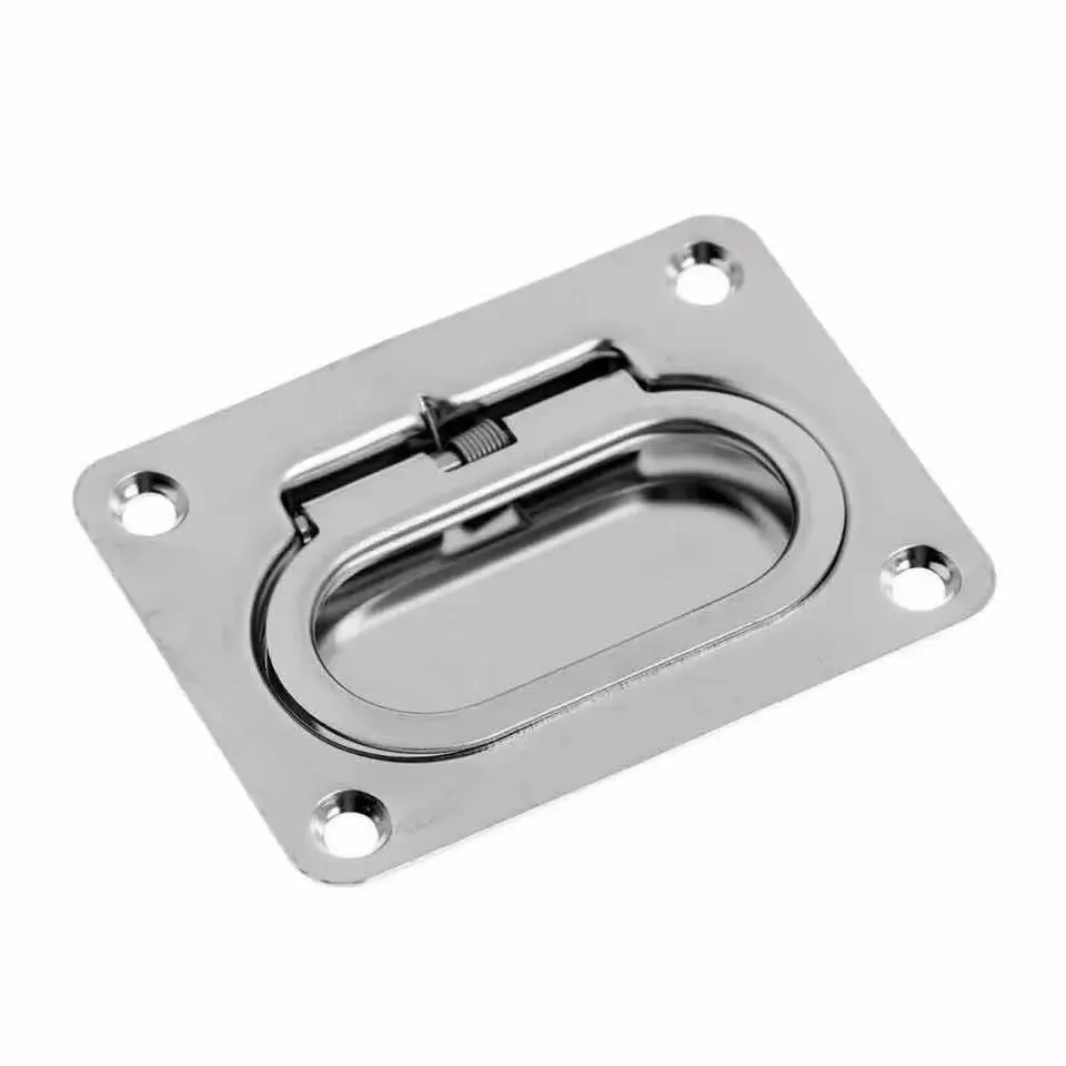 Boat Recessed Hatch Spring Loaded Pull Handle Marine Locker Flush Lifting Ring Stainless Steel Deck Part |