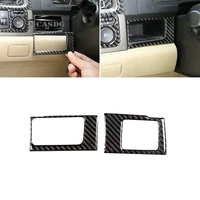 carbon fiber interior dashboard storage box cover trim fit for honda crv 2007 11