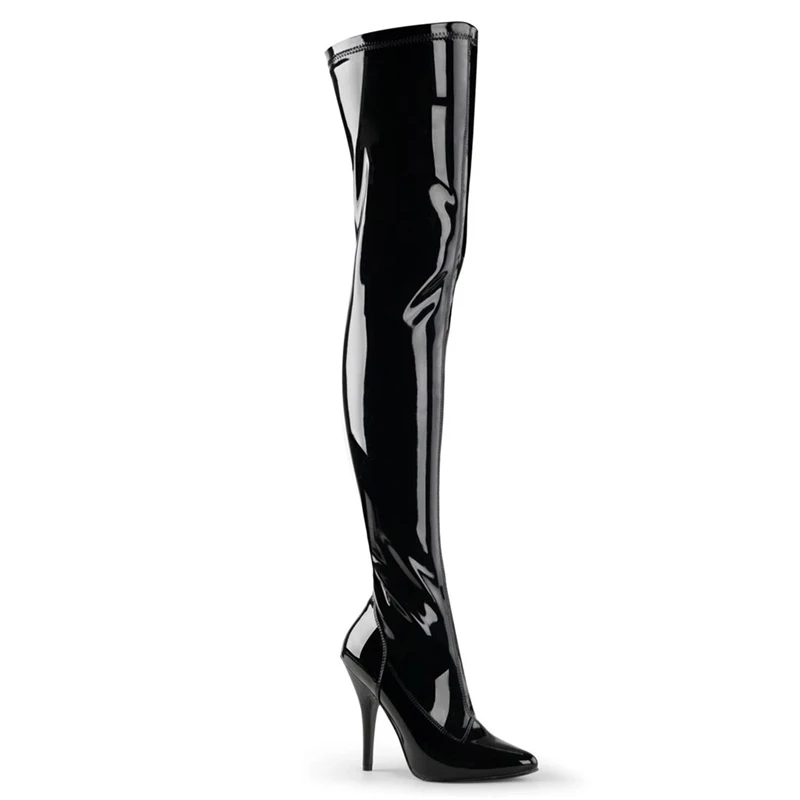 Rncksi 13cm Heel height 2020 Fashion  Sock Boots Pointy Toe Over-the-Knee Heel Thigh High Pointed Toe Woman Boot size 34-46