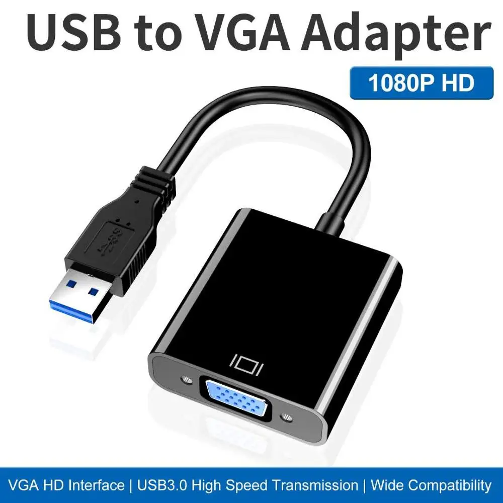Адаптер USB 3 0 на VGA внешняя видеокарта мультипреобразователь дисплея для Win 7/8/10