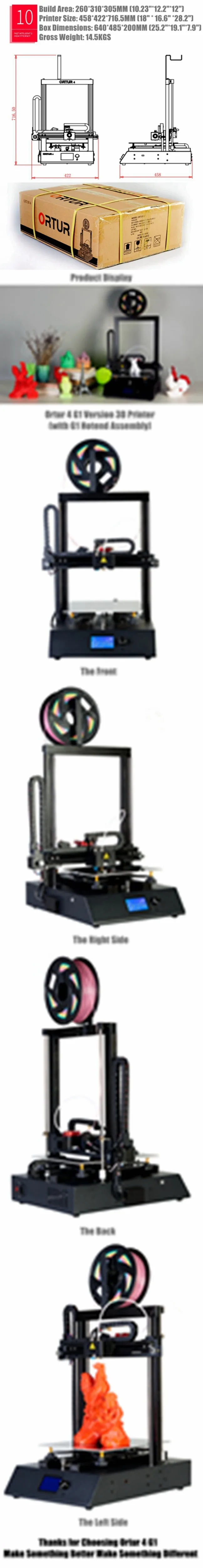 Ortur factory Ortur4 V2/V1 горячая Распродажа 3d принтер fdm металлическая рамка 3d принтер Marlin 2,0 материнская плата 3d Drucker