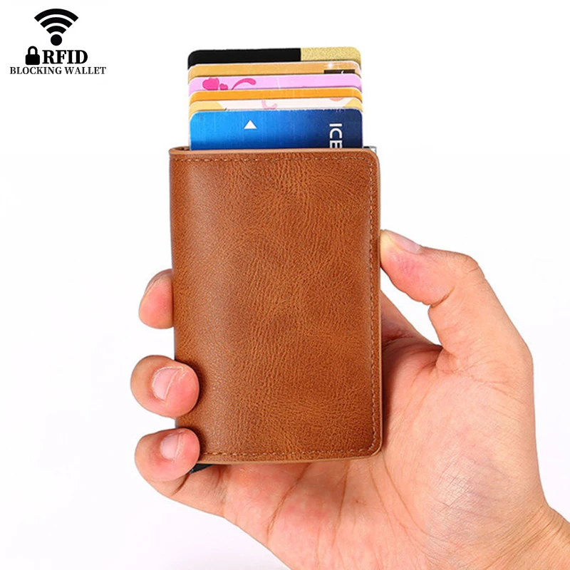 Mini Purse Magic Purse Money Bag Male Thin Slim Trifold Wallet  Engraved Name Leather Men Wallets Card Holder Customize