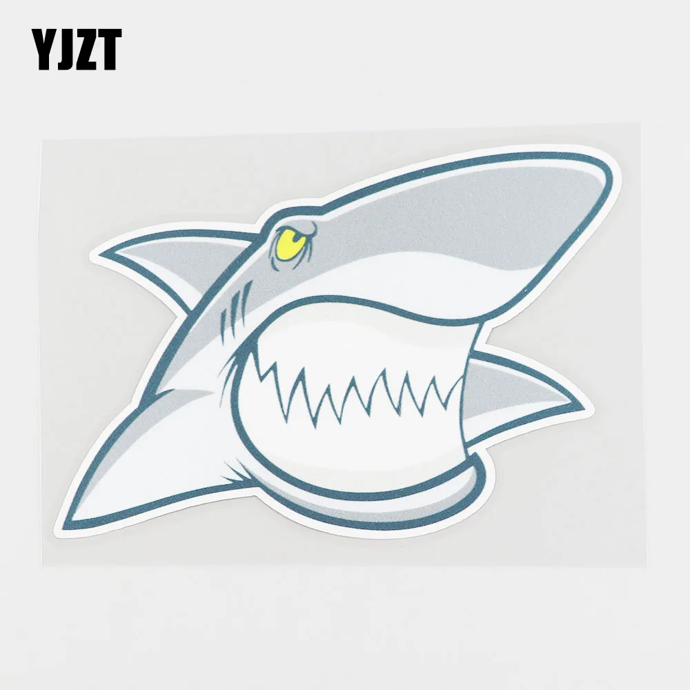 YJZT 13 6 х10 см Высококачественная наклейка в виде акулы для автомобиля велосипеда