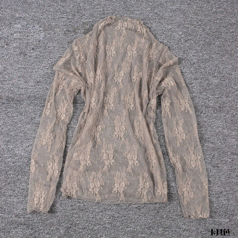 Женские кружевные блузки женские топы сексуальные сетчатые прозрачная блузка с