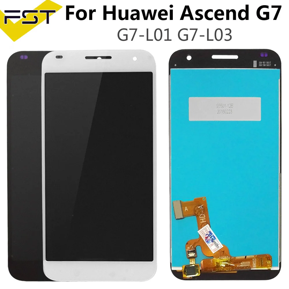 Черный/белый для Huawei Ascend G7 L01 LCD экран + сенсорный дигитайзер в сборе huawei g7