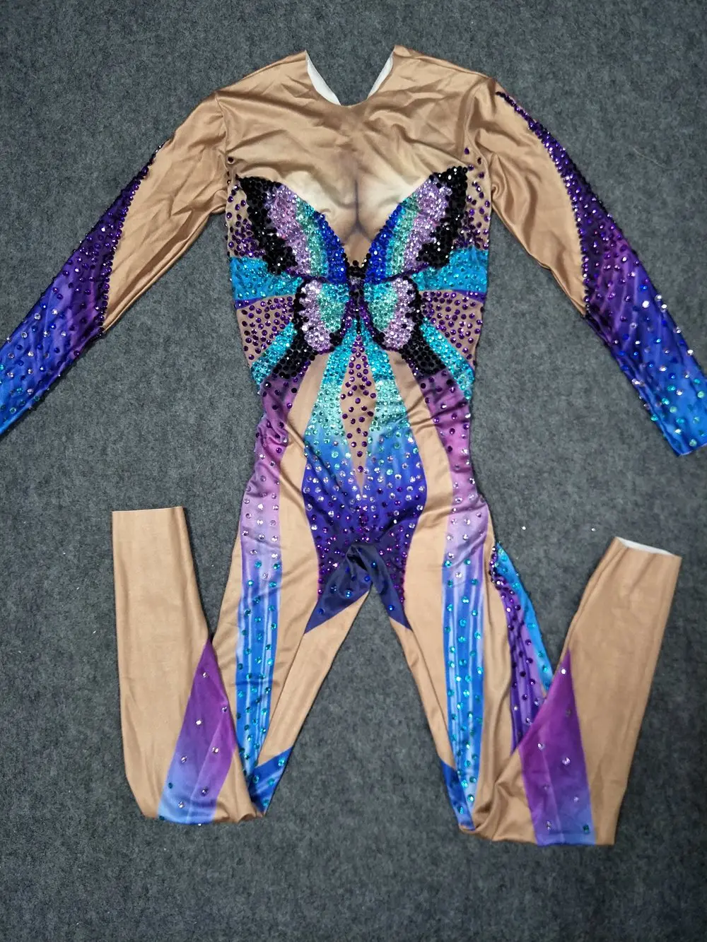 Сексуальные сценические костюмы для певицы бабочки женский комбинезон