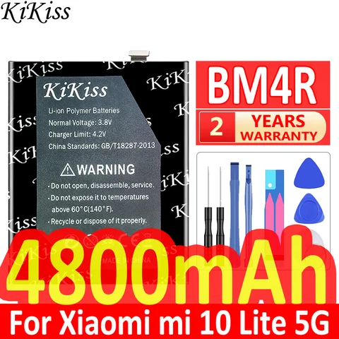Для спортивной камеры Xiao Mi BM4R батарея для Xiaomi Mi 10 Lite 10 Lite 5G Mi10 Lite Mi10Lite BM4R Замена телефон батарея 4800 мАч + Бесплатные инструменты