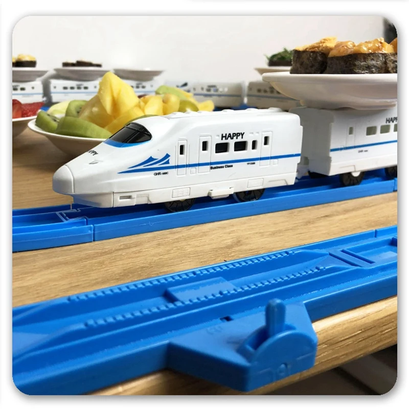 

Sushi Train Rotary Sushi Toy Track Conveyor Belt Rotating Table Kid Food Train Set DIY Sushi Making Family No Battery