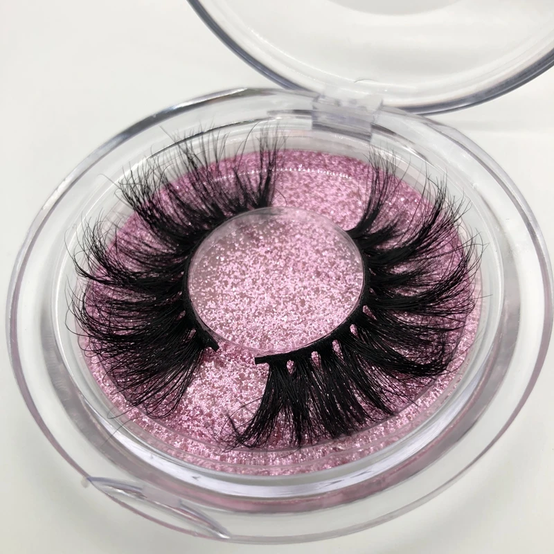 

Wholesale hot selling 25mm mink fur lashes 3D real mink eyelash custom packaging natural long