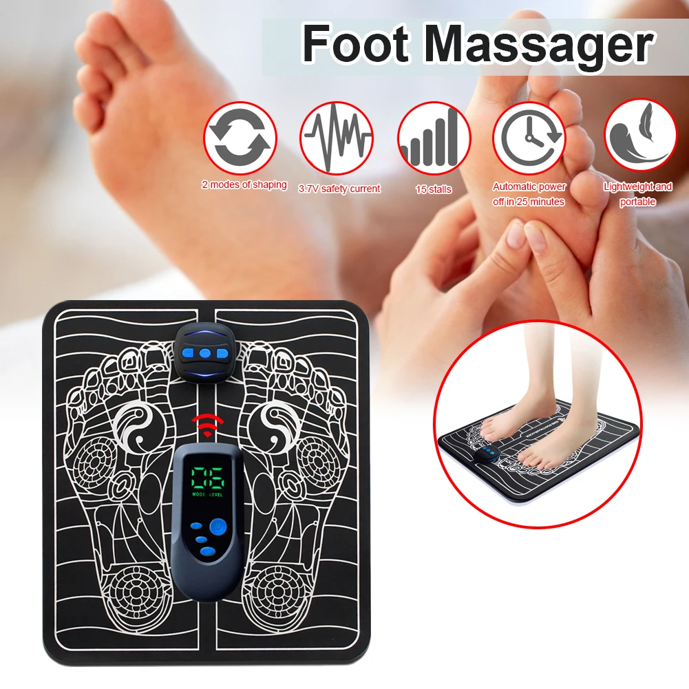 

Foot remote control smart EMS foot massager Usb rechargeable foot massager beauty leg instrument 15-level intensity adjustment