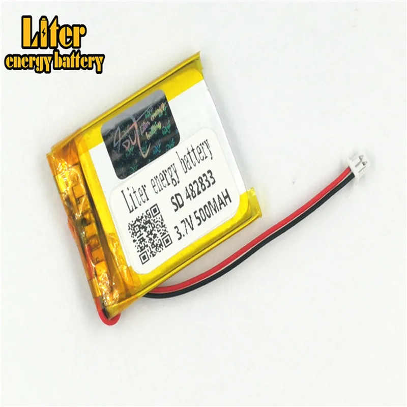 1 25 мм 2pin разъем 3 7 в 482833 500 мАч аккумуляторная батарея lipo Солнечная зарядка для