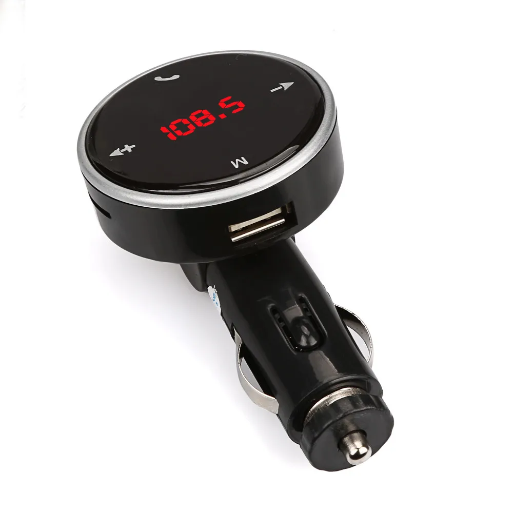 Fashion car-styling Wireless Bluetooth LCD MP3 Player Car Kit SD MMC USB FM Transmitter Modulator built-in microphone Black | Электроника