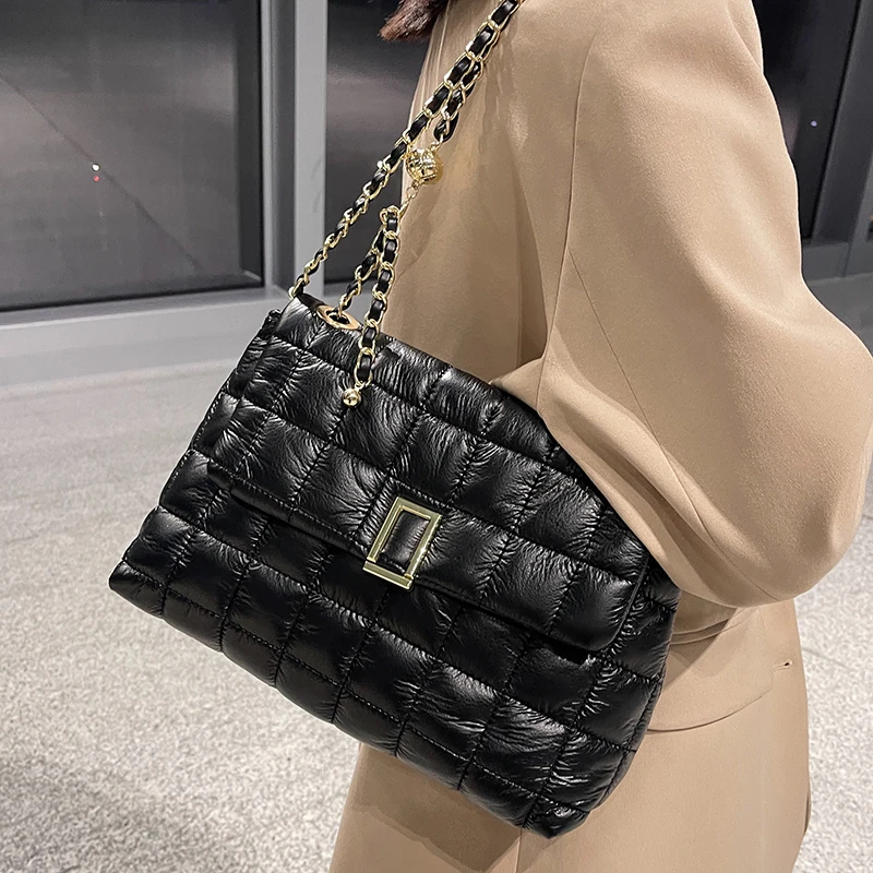 

Дизайнерская Женская сумка через плечо из искусственной кожи на цепочке, высококачественные женские дорожные сумки через плечо для женщин, Новая повседневная сумка-тоут, сумка-мессенджер