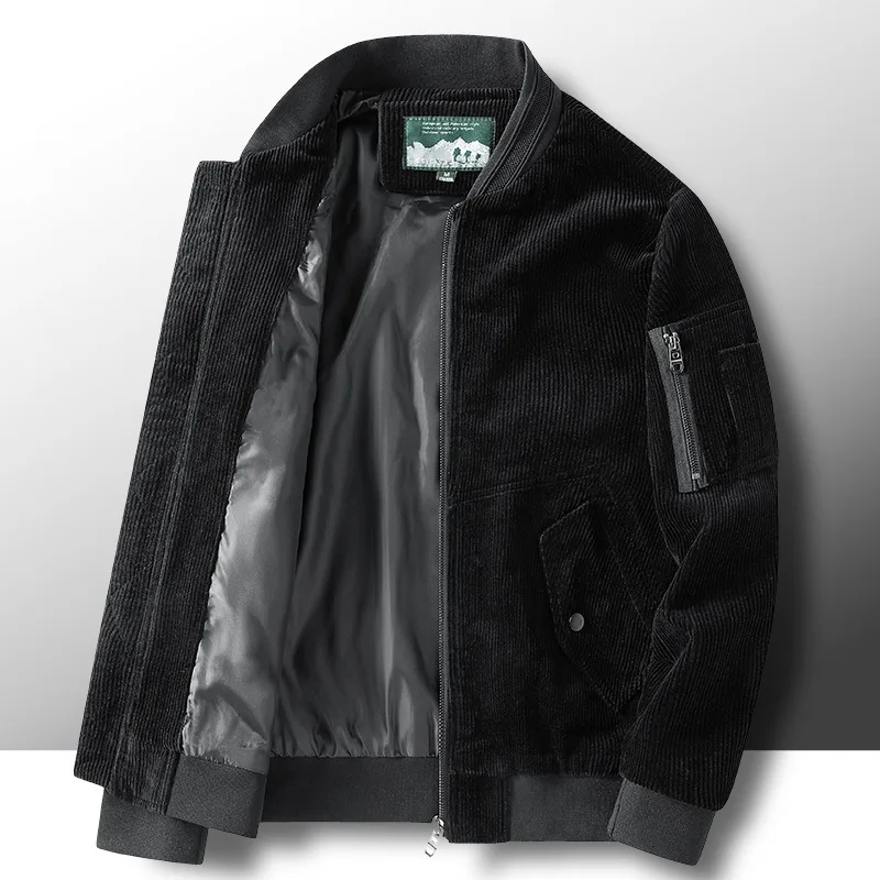 Новинка Вельветовая куртка для осени и зимы мужская хлопковая с лацканами