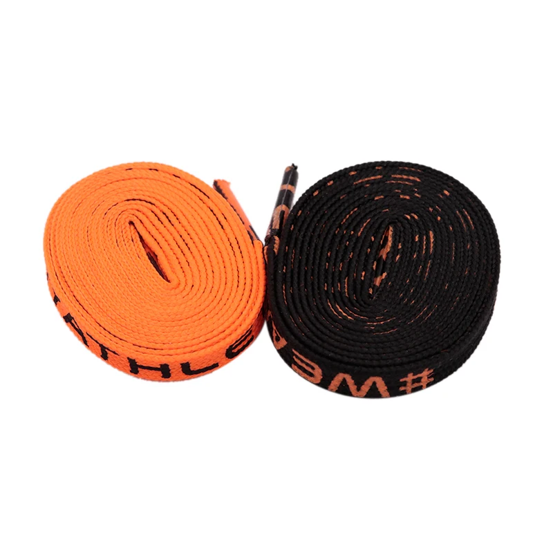 

Coolstring Premium Silk Screen Shoelace 8MM "WEAREVICTOR" Printed Lacet Orange Black Excellent Cordon For Unisex Sneaker шнурки