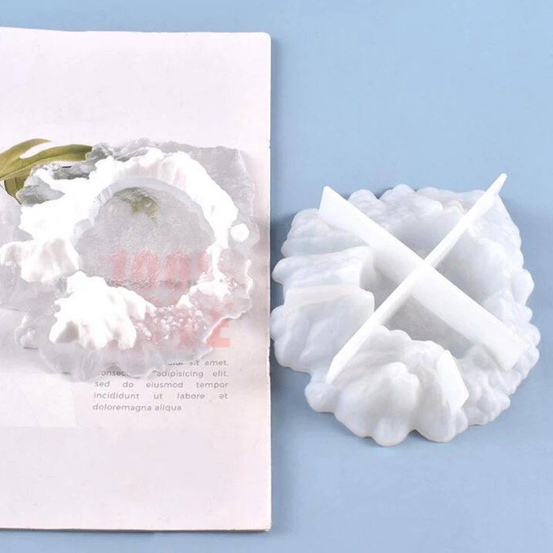 

New type transparent silicone mold decoration process DIY mountain ashtray epoxy resin mold