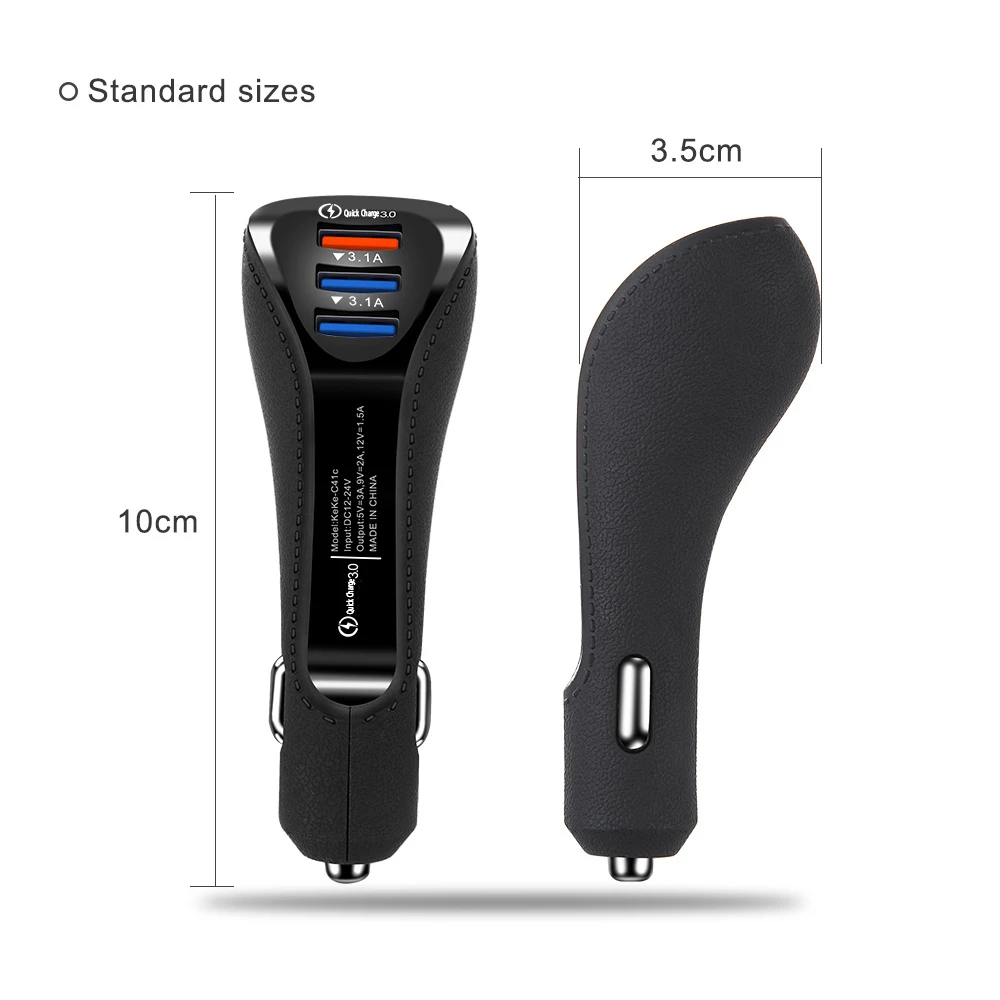 Автомобильное зарядное устройство 3 1 А USB Quick Charge 0 мобильный телефон порта