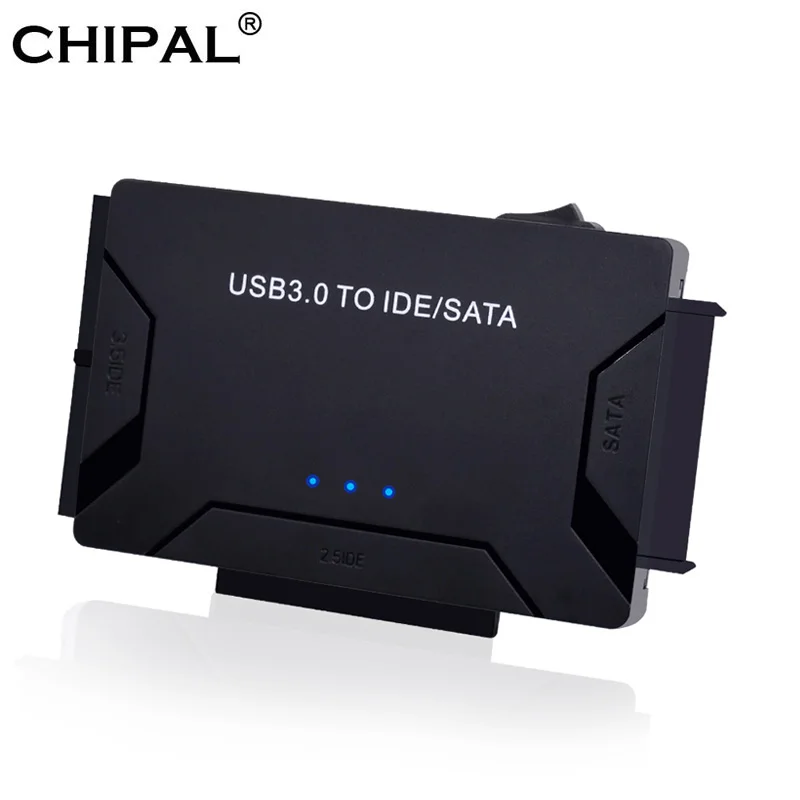 Адаптер CHIPAL 3 в 1 с SATA на USB IDE 0 ATA преобразователь данных для ПК 2 5 дюйма SSD HDD + кабель
