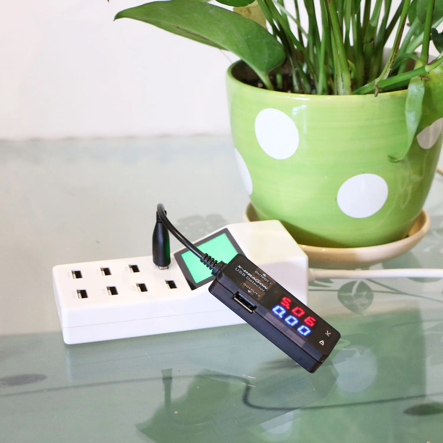 X-DRAGON 10VA USB мультиметр тестер открытый (A) гаечный ключ (V) 2 выходных порта Doppel Power