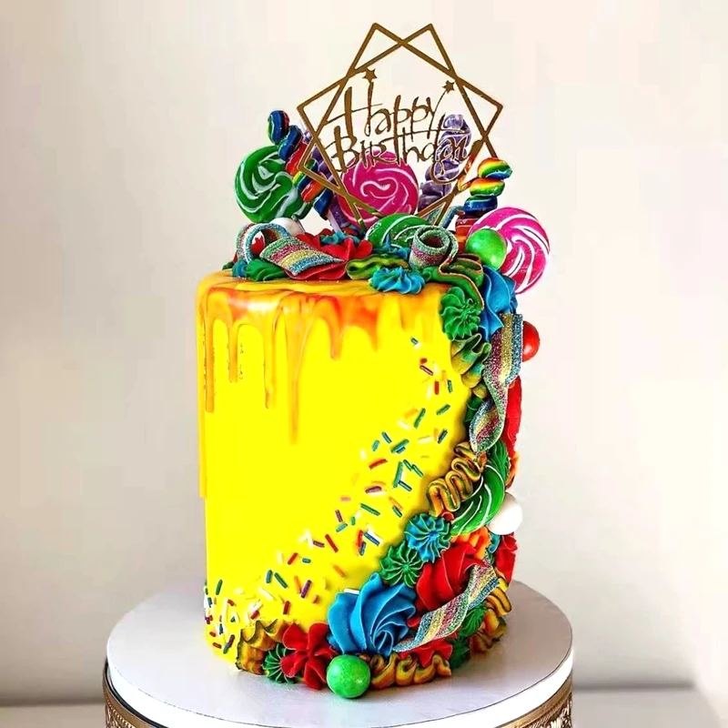 33 вида украшений для торта с днем рождения Золотое акриловое украшение детского