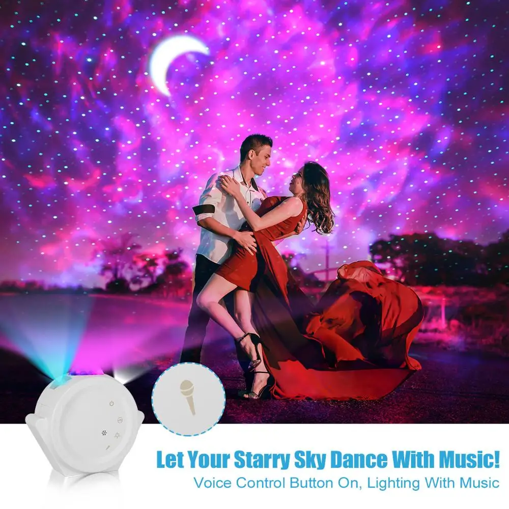 

LORDWEY Smart Starry Projection Lamp Sky Night Light Table Lamp Universe Lamp for Kid Baby Children Bedroom Nursery Gift