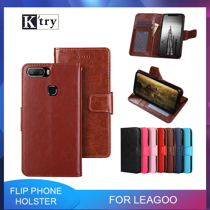 Кожаный чехол книжка для Leagoo Мощность 2 5 M11 S10 S9 S8 Pro T5 Kiicaa Power Чехол из