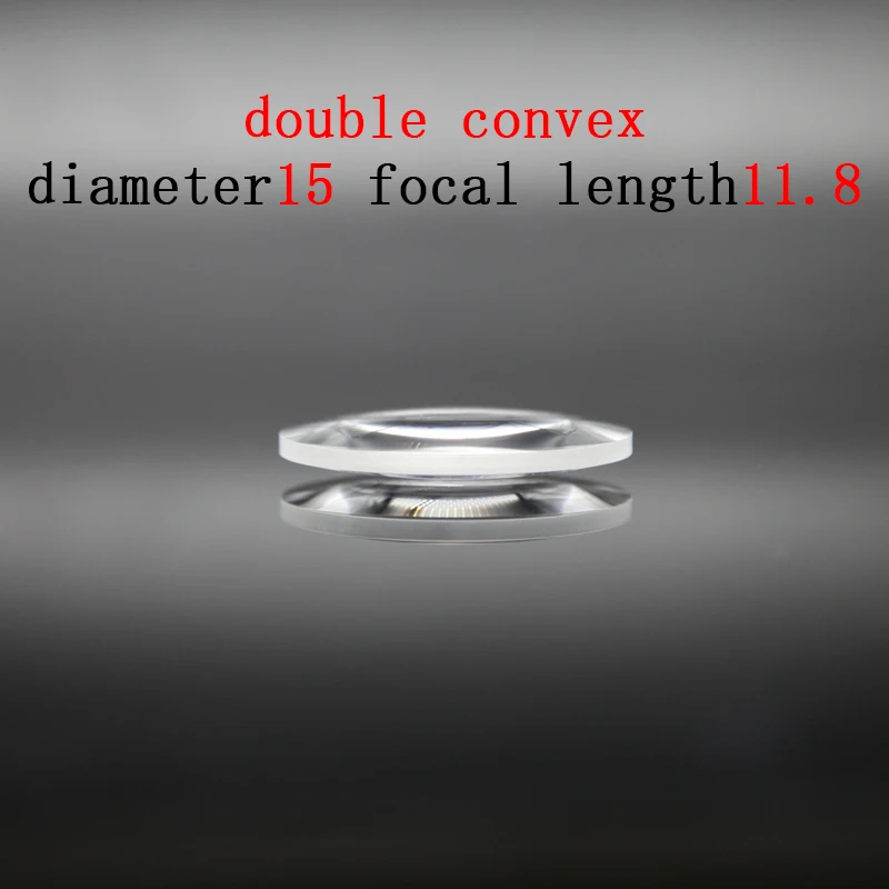 Диаметр 15 мм фокусное расстояние 11 81 оптическая двойная выпуклая линза Заводская