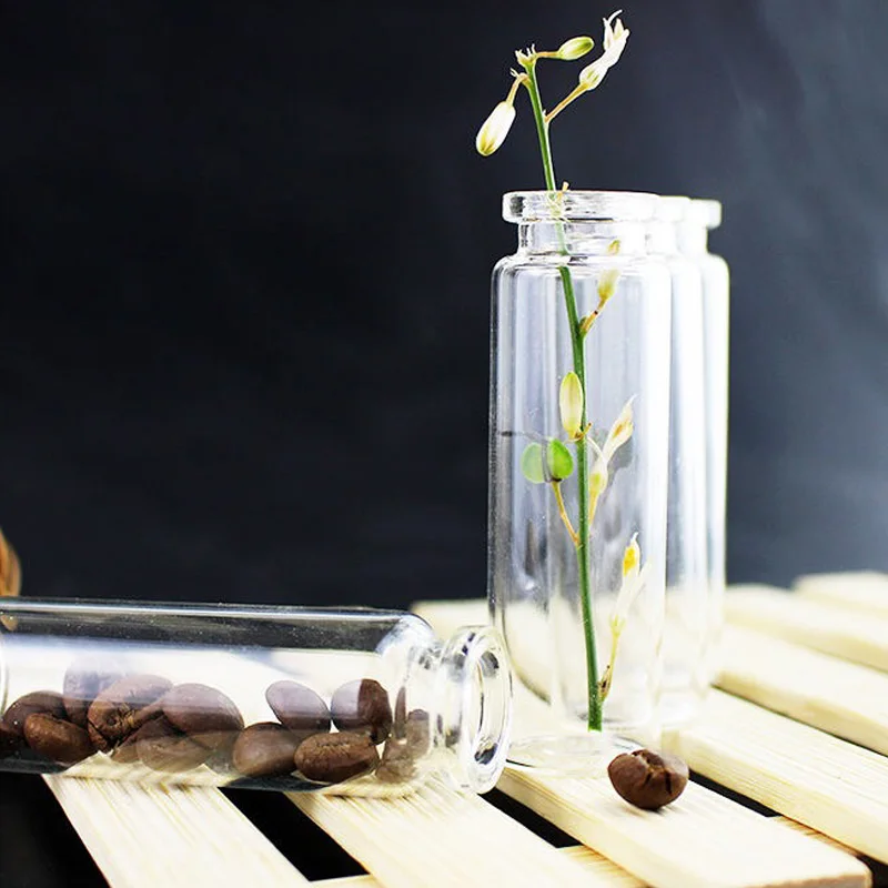 

50Pcs/lot 40ml Small Glass Bottles With Corks Empty Glass Transparent Clear Bottles Home Decor Storage Bottles Test Tube Jars