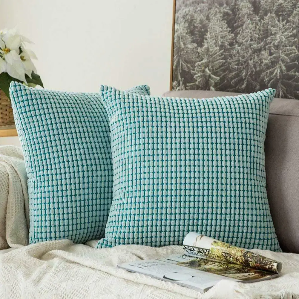 

4 Kinds Ship Soft Corduroy Square Throw Pillow Case Sofa Decor Cushion Cover