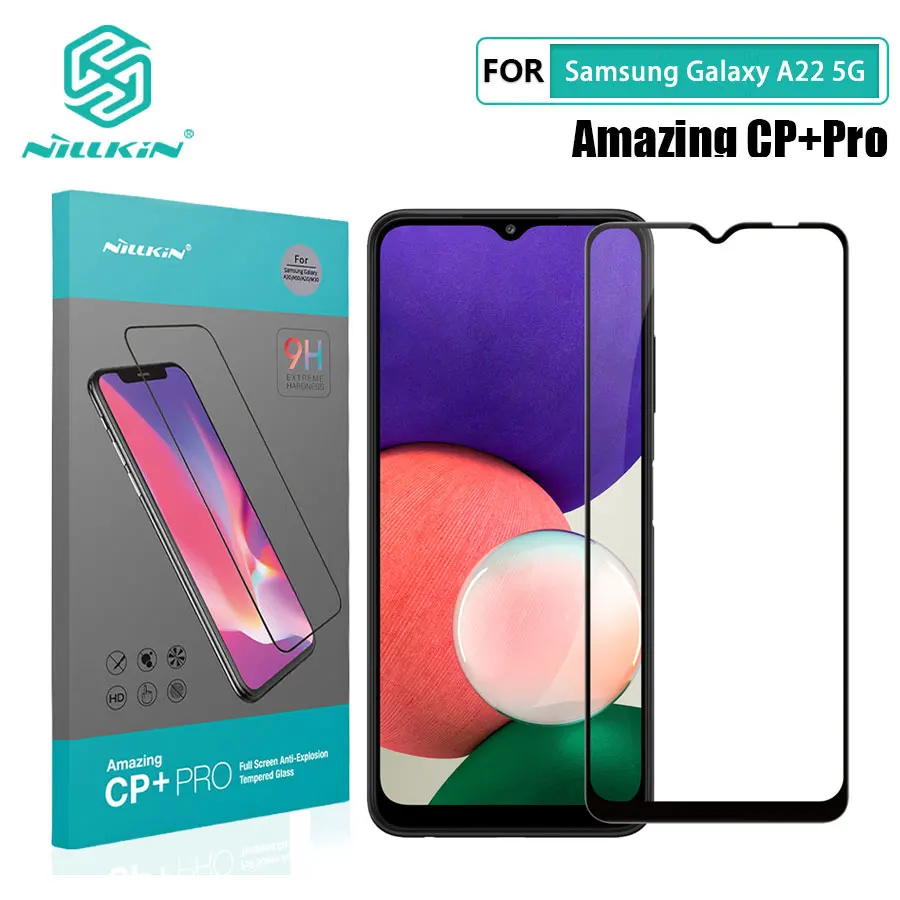 Для Samsung A22 стекло Nillkin CP + Pro 0 33 мм Arc Edge закаленное для Galaxy 5G 4G/LTE пленка | Мобильные