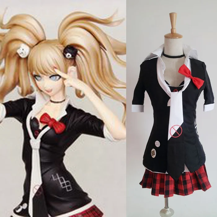 Danganronpa Cosplay Anime Dangan Ronpa Junko Enoshima Emboitement Inushio Kimuchi Costume Holiday Party Clothing |