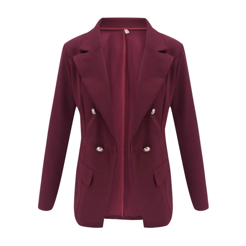 Женское однотонное зимнее теплое длинное пальто с длинным рукавом и отложным