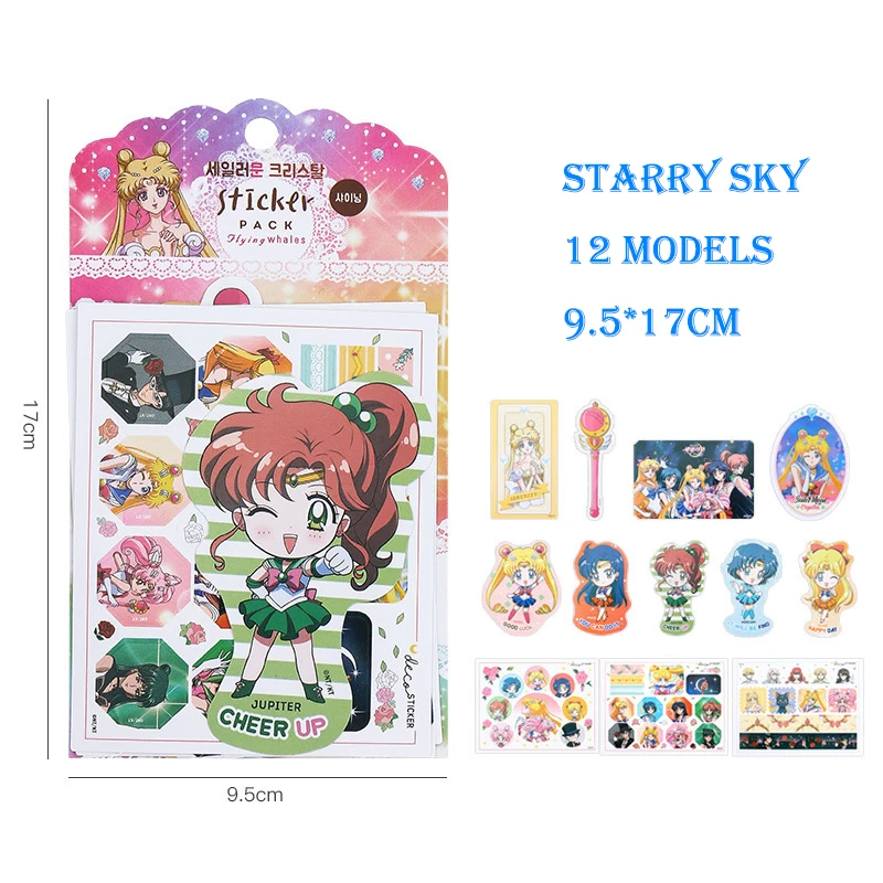 

Cute Sailor moon Cartoon Anime Deco Stickers Doors and Windows Wall Notebook Computer Suitcase broad-scale Graffiti Stickers