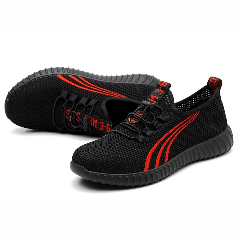 Ботинки мужские рабочие без шнуровки дышащие боты защита от проколов защитная