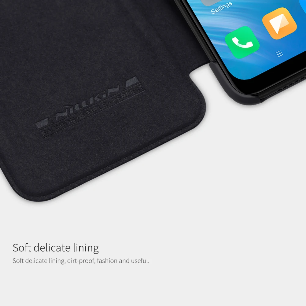 Кожаный чехол Nillkin для Xiaomi mi CC9e и mi A3 Qin серии флип Чехлы Роскошные чехлы для телефонов задняя крышка