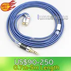 LN006798 Высокое разрешение 99% чистые Серебристые наушники кабель для 0,78 мм 0,77 мм BA на заказ Westone W4r UM3X UM3RC JH13 высокий шаг